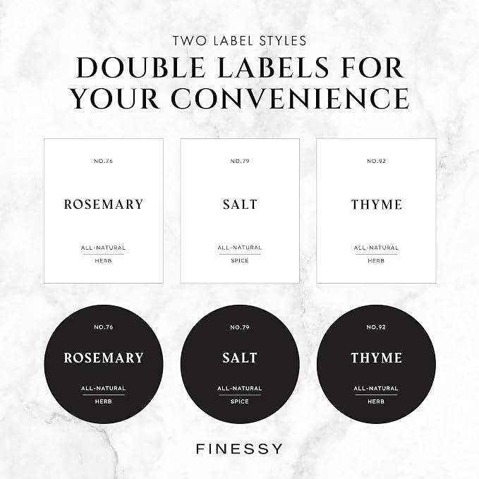 FINESSY Bamboo Glass Spice Jars - Image 7