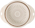Dexas 10" Collapsible Silicone Colander in Cream, Kitchen Strainer by Dexas