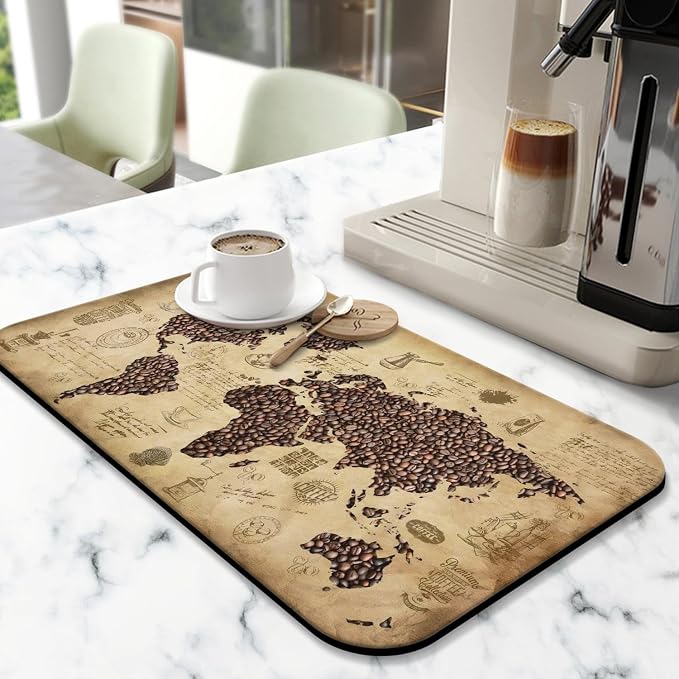 Fun Coffee Mat 19inx12in, Coffee Bar Mat - Image 2