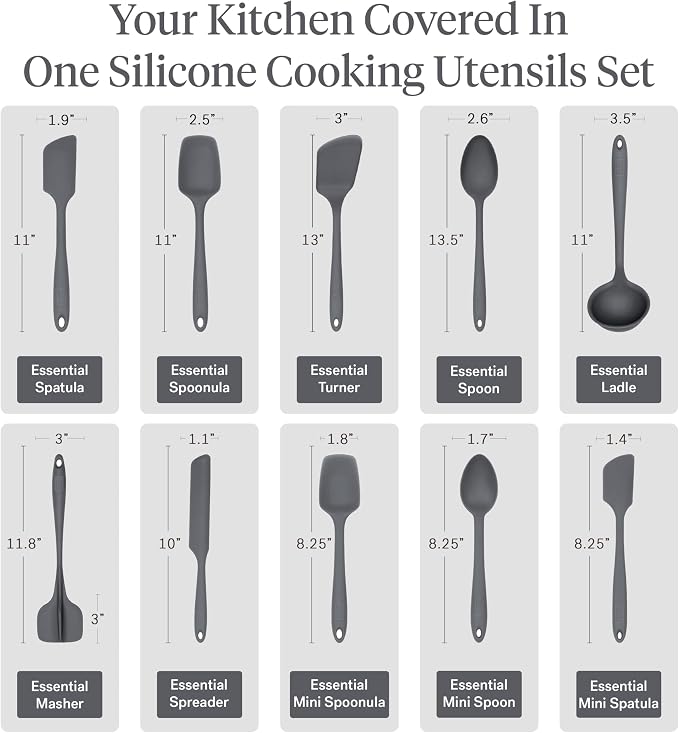 GIR: Get It Right 10-Piece Silicone Essentials Kitchen utensils set - Image 3