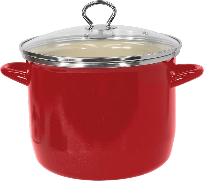 Vasconia EOS 12-Quart Alloy Steel Speckled Stockpot by Vasconia