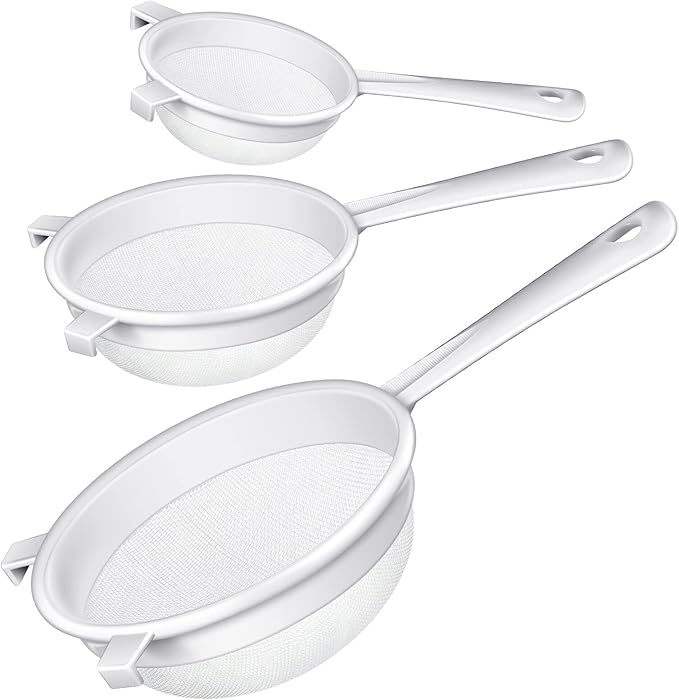 3 Pcs Plastic Nylon Mesh Strainer Colander by Skyley