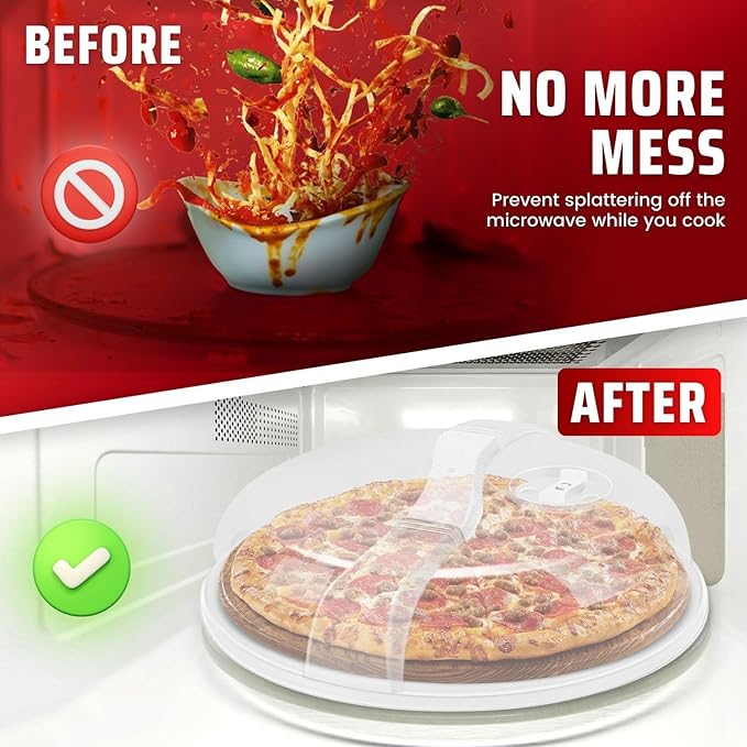 Flexzion 10.5 Inch Microwave Splatter Cover - Image 6