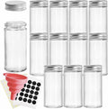Tebery 12 Pack Round Spice Bottles 3oz Glass Spice Jars by Tebery