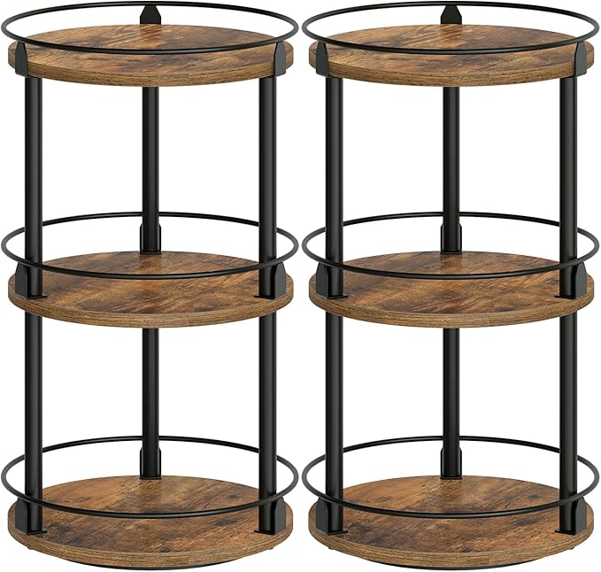 YATINEY Spice Rack, 3-Tier Turntable Organizer by Yatiney