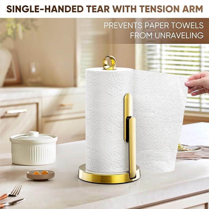 theaoo Heavy-Duty Stainless Steel Paper Towel Holder - Image 7