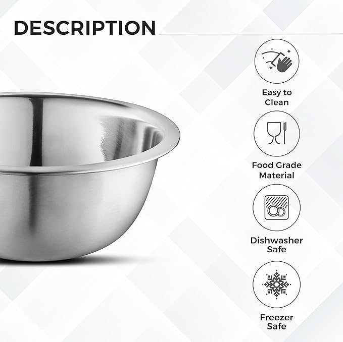 AVADOR Premium Stainless Steel Mixing Bowls, Space Saving - Image 3