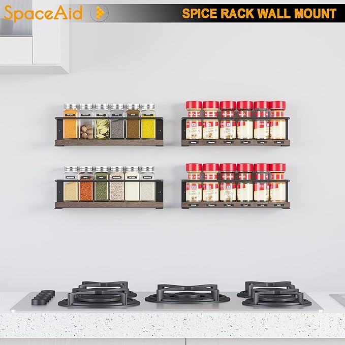 SpaceAid Spice Rack Organizer for Cabinet Door or Wall Mount - Image 2