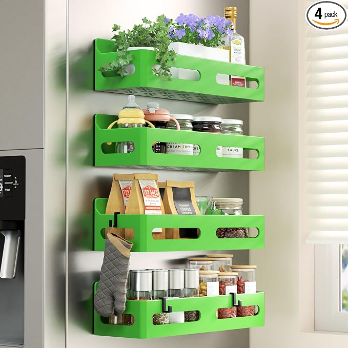 Sevenblue 4 Pack Strong Magnetic Spice Rack by Sevenblue