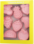 8-Pcs Fruits Cookie Cutters Set 3D Apple, Strawberry, Watermelon, Banana Cookie by Tuxxzis