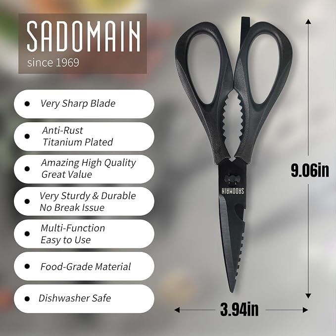Kitchen Scissors All Purpose, Extra Sharp Kitchen Shears - Image 4