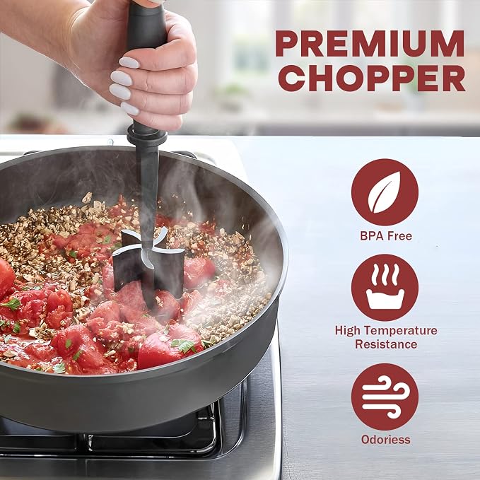 Meat Chopper, Hamburger Grinder, Premium Heat Resistant Smasher - Image 5