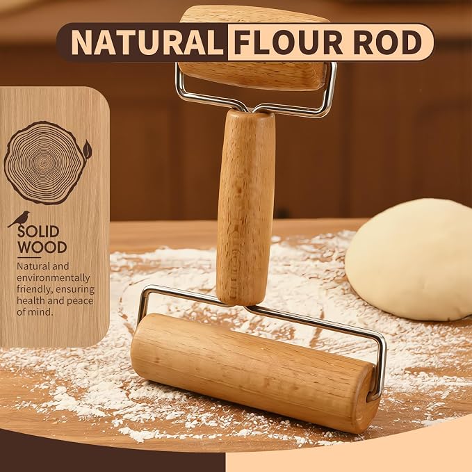 Small Wooden Rolling Pin for Dough Mini Dough Roller - Image 2