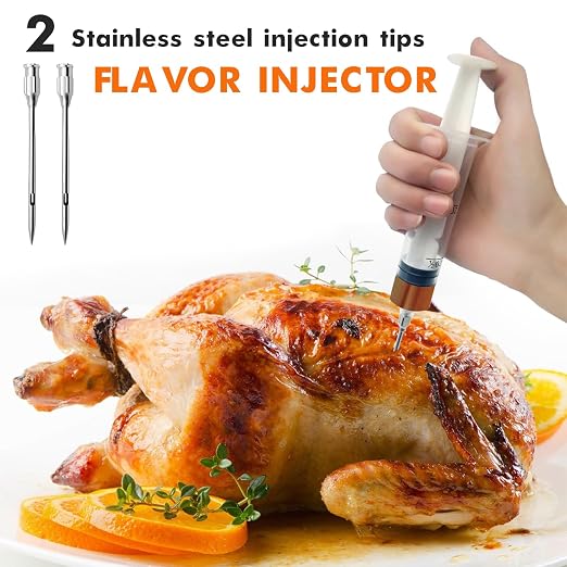 CloudHand Meat Turkey Pop Up Timer & Flavor Injector Set, Turkey Thermometer - Image 5