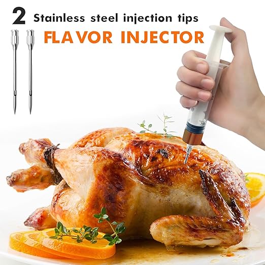 CloudHand Meat Turkey Pop Up Timer & Flavor Injector Set, Turkey Thermometer - Image 2