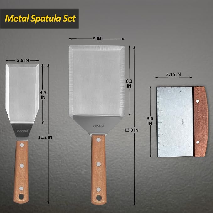 Stainless Steel Metal Spatula Set - Image 2