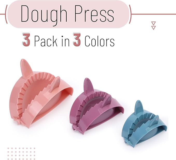 BTaT- Dough Press Set, 3 Pack, Pastry and Turnover Press, Hand Pie Maker - Image 2