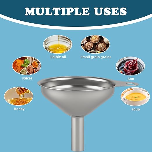 Stainless Steel Kitchen Funnel, Medium and Small Three-piece Set - Image 5