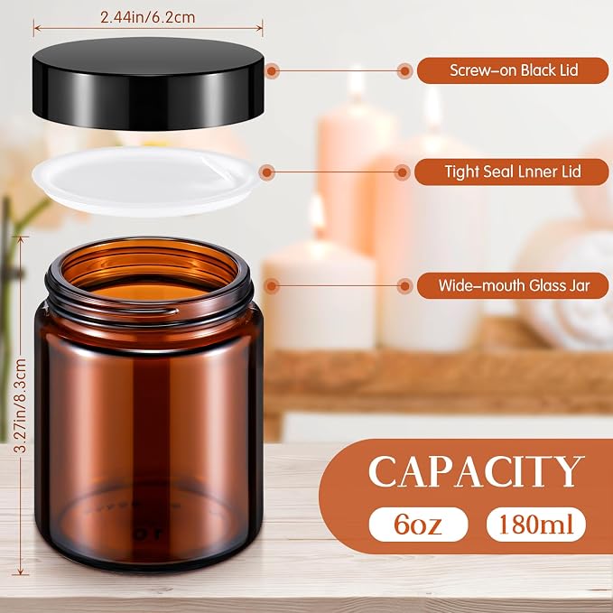 Domensi 24 Pcs Bulk 6oz Glass Jars - Image 2