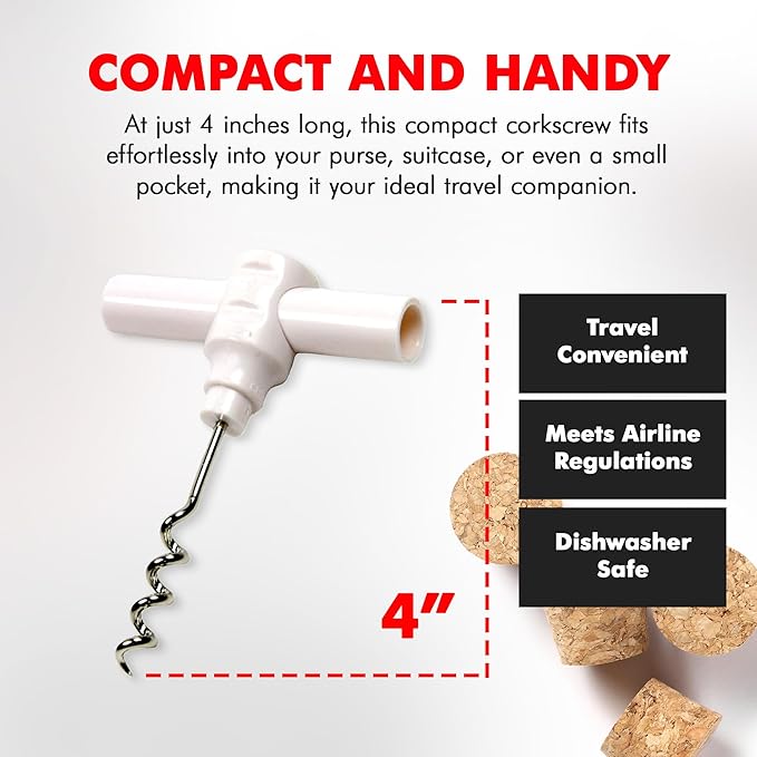 Chef Craft Select Travel Corkscrew, 4 inches in length - Image 4
