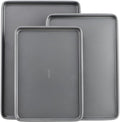 GoodCook Everyday Nonstick Baking Sheet Set, 3 Pack Includes Small Medium and by GoodCook