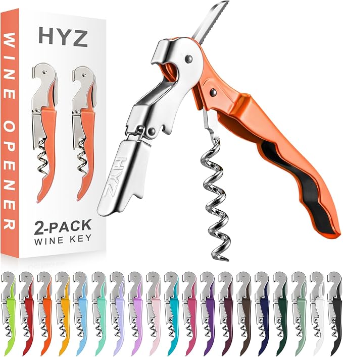 HYZ 2-Pack Wine Opener Waiter Corkscrew, Professional Wine Key by HYZ