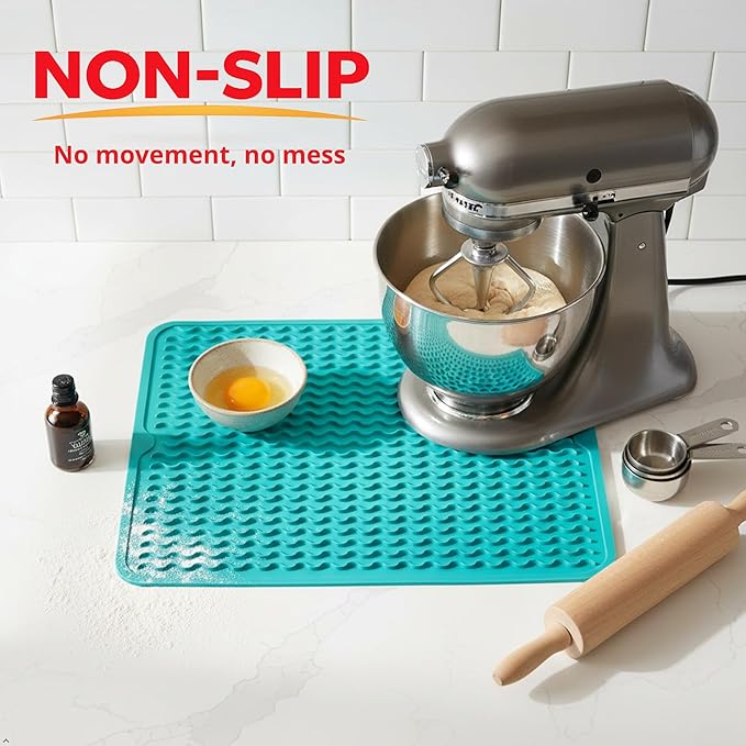 Silicone Drying Mat 16 × 12 – Teal Green Non-Slip Sink Mat - Image 6