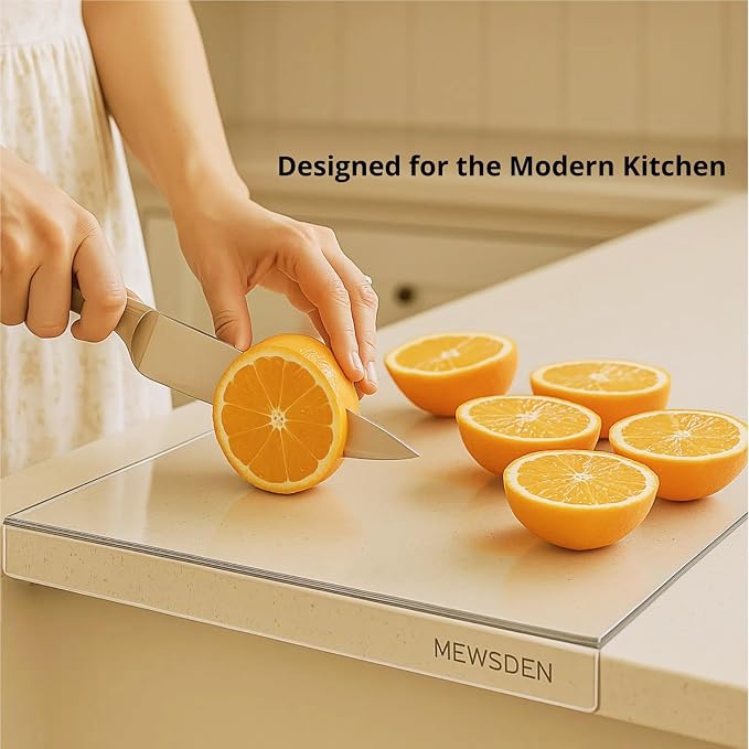 Acrylic Cutting Board with Counter Lip, Non-Slip Cutting Board - Image 2