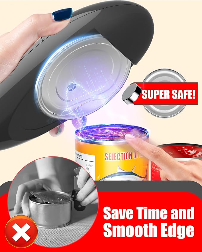 One Touch Electric Can Opener Fits Almost All Can Sizes - Image 5