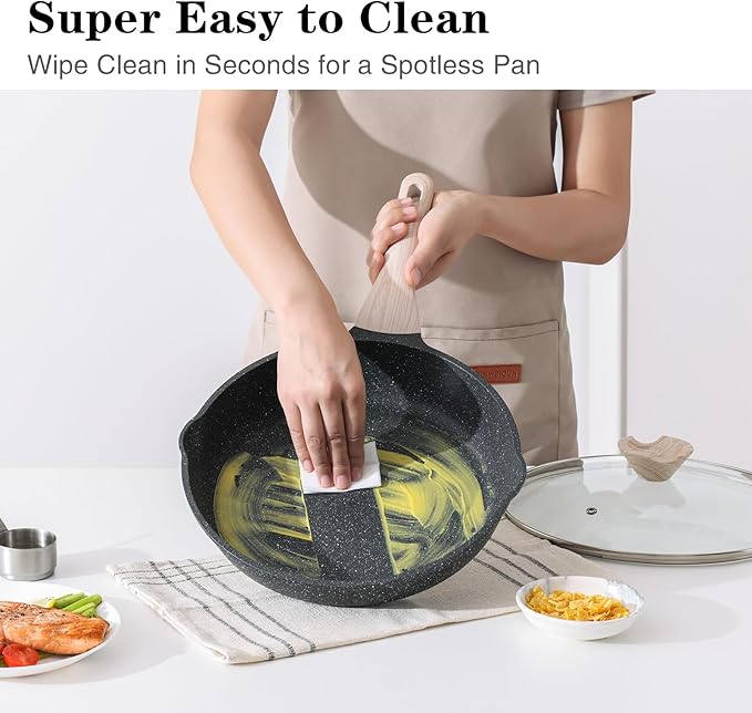 Kordisen Nonstick Frying Pan Skillet, 8 Inch Small Egg Omelet Pan, Healthy and - Image 4