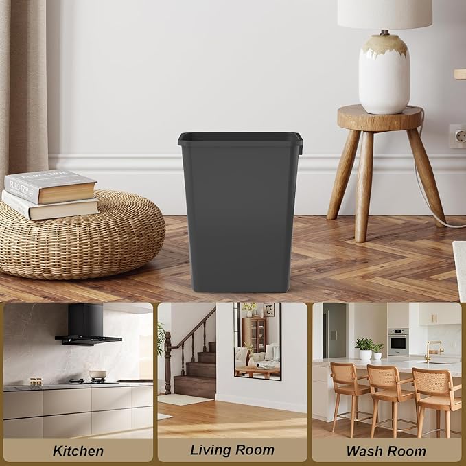 ROOMTEC 35QT Kitchen Trash Can, Sturdy and Lightweight Slim Trash Can, Trash - Image 9