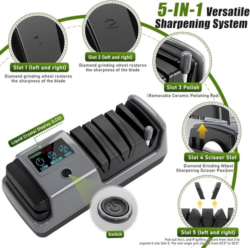 5-in-1 Electric Knife Sharpener - Image 2