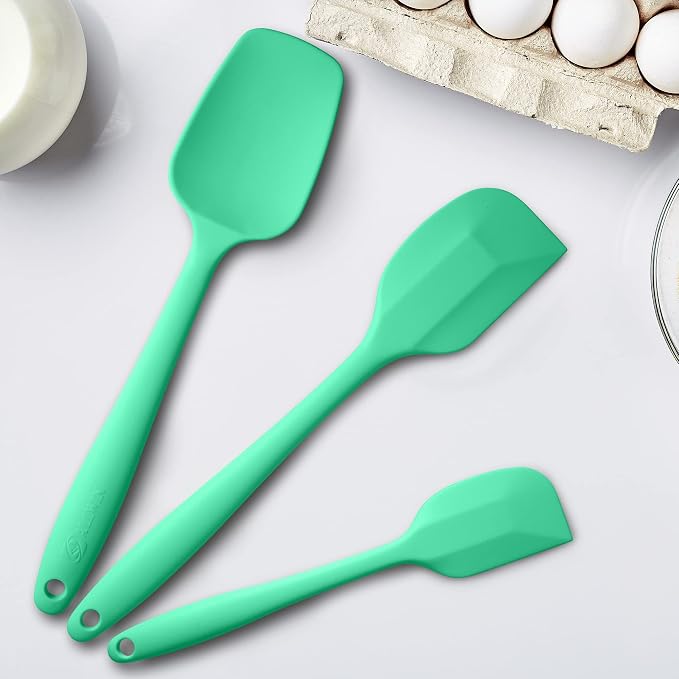 Silicone Spatula 3‑Piece Set Heat Resistant 600°F Non‑Stick Rubber Spatulas - Image 4