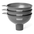 3pc Wide Mouth Canning Funnels for Filling Bottles and Mason Jars | Large Spout by Terbold