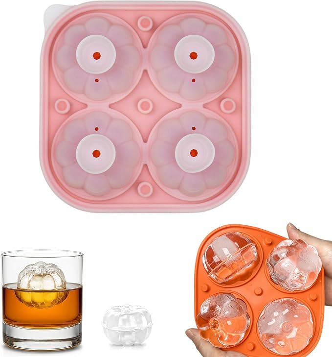 Orange 3D Pumpkin Ice Cube Tray - Image 2