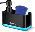 Dish Soap Dispenser with Sponge Holder, 2-in-1 Countertop Small Soap Dispenser by Eavida