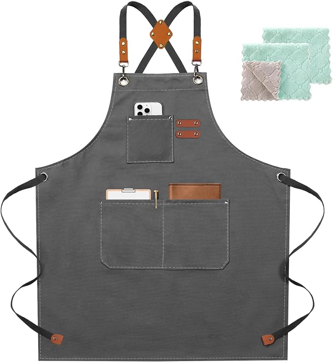 ZOMAO Chef Apron for Women Men by ZOMAO