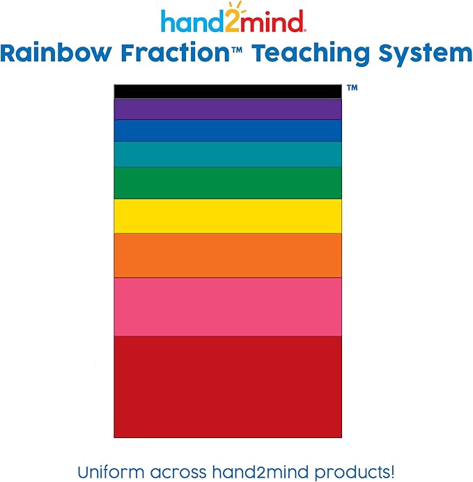 hand2mind Rainbow Fraction Measuring Cups, Kids Montessori Kitchen Tools - Image 3