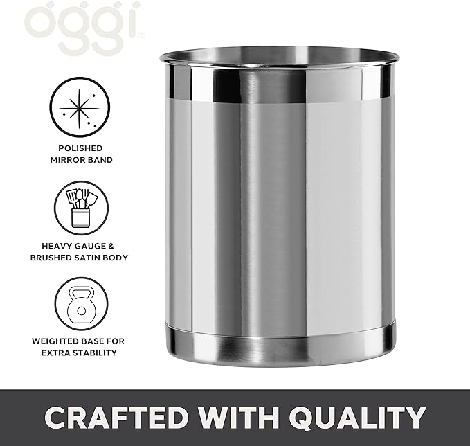 Oggi Stainless Steel Utensil Holder - Image 3
