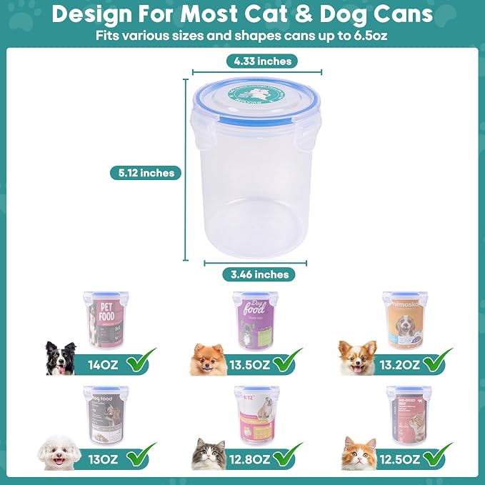Canned Cat Food Storage Lids, Reusable Airtight Can Cover Pet Food Sealer - Image 3
