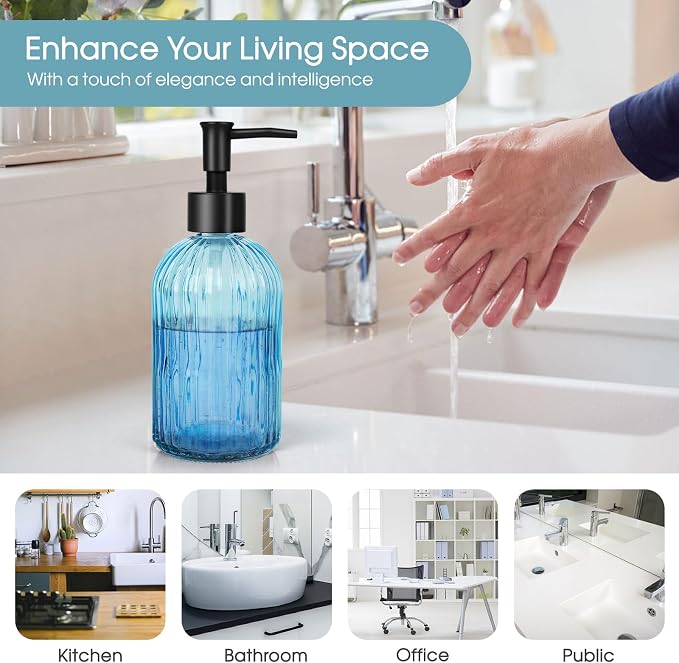 Topsky Stripe Glass Soap Dispenser - Image 6