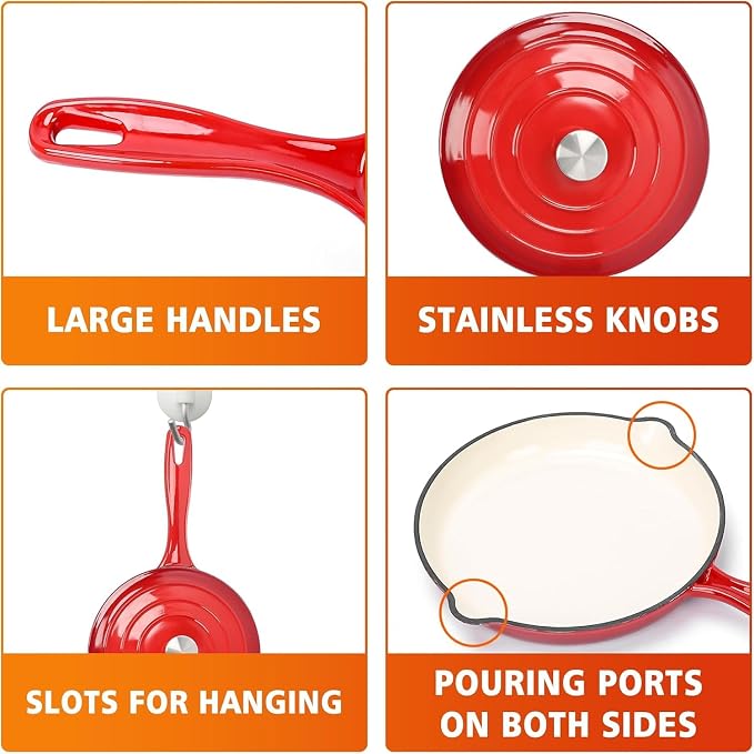 Hisencn Enameled Cast Iron Cookware Set - Image 7