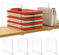 HBlife 12 Inches Tall Clear Shelf Dividers, 4 Pack Purse Organizer by HBlife