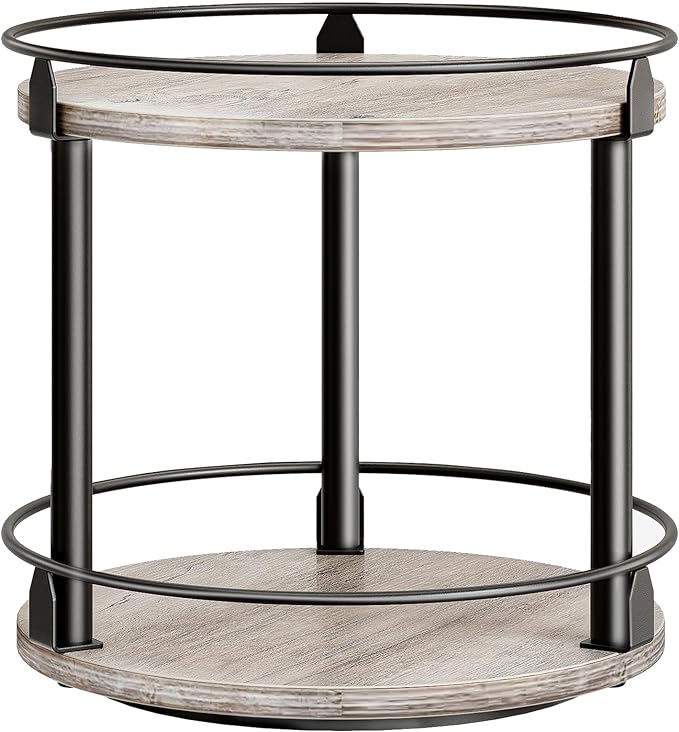 YATINEY Lazy Susan Organizer, Rotating Spice Rack, 2 Tier Spice Turntable by Yatiney
