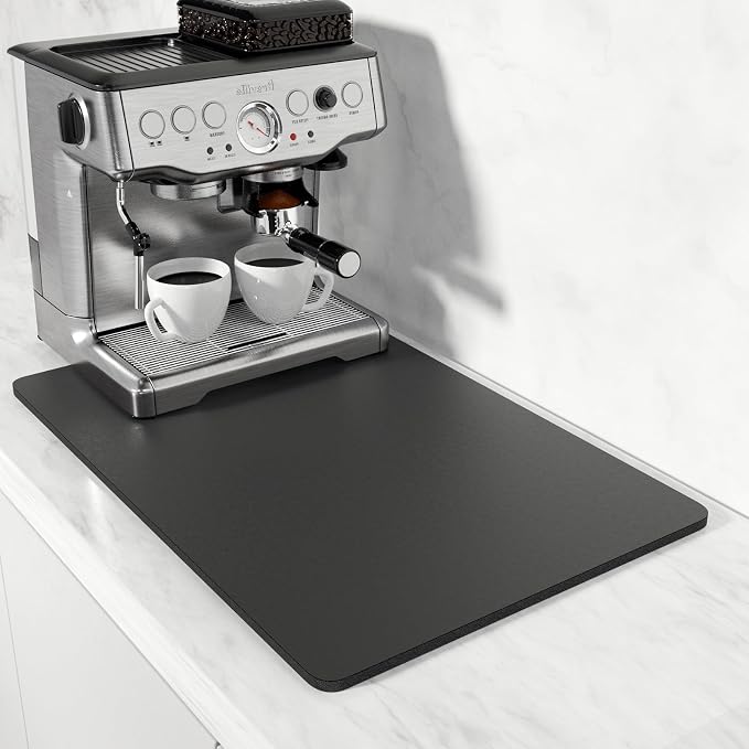 Rnivvi Coffee Mat, Hide Stain Rubber Backed Absorbent Dish Drying Pad by Rnivvi