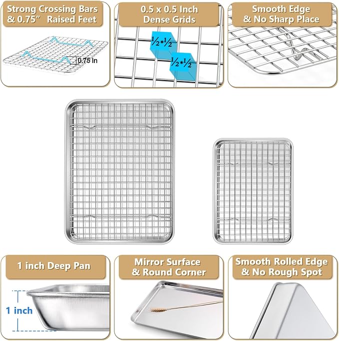 P&P CHEF 12.5 + 9 Inch Toaster Oven Pan - Image 3