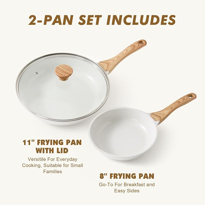 SENSARTE Nonstick Frying Pan Skillets, Healthy Cookware Chef's Pan, Free of - Image 3