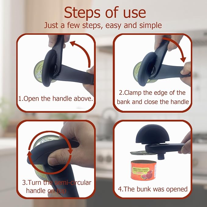 4-In-1 Multifunctional Can Opener Manual, Can Openers - Image 7