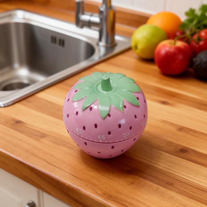 Cute Fruit Cookie Kitchen Timer | Novelty Manual Cooking Alarm | Fun Shaped - Image 8