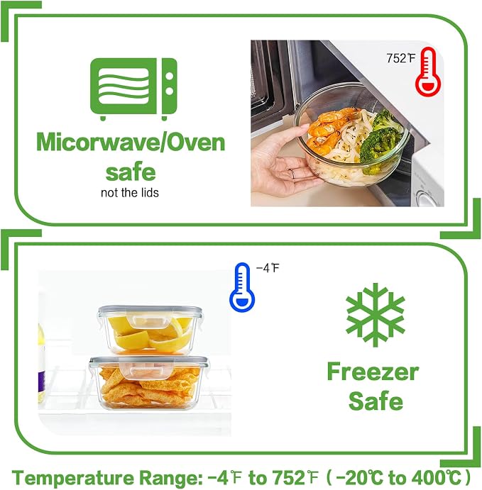 HOMBERKING 24pc Glass Food Storage Containers - Image 4